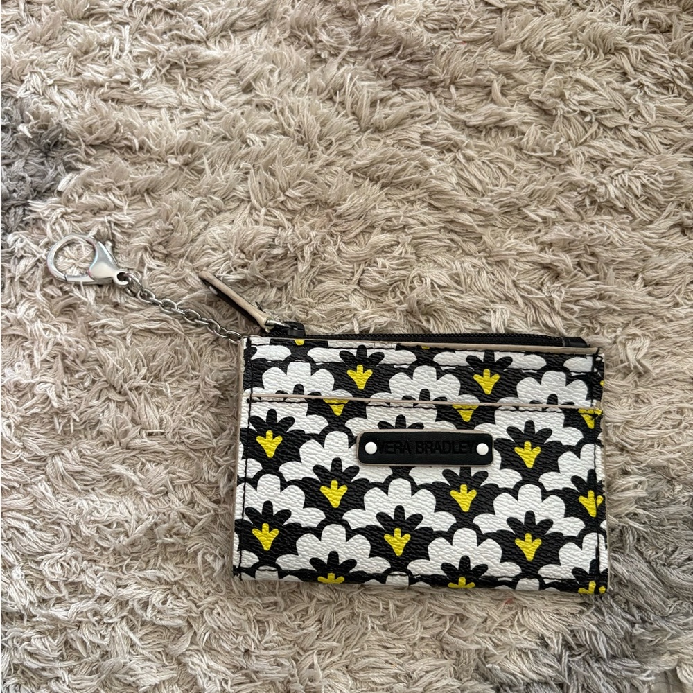 Vera Bradley Black and Yellow Floral Wallet